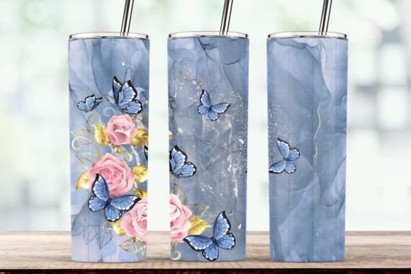 Butterfly and Rose Flowers Sublimation: Graphics for Crafts & Content