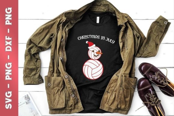 Christmas in July Voleyball Snowman Graphics