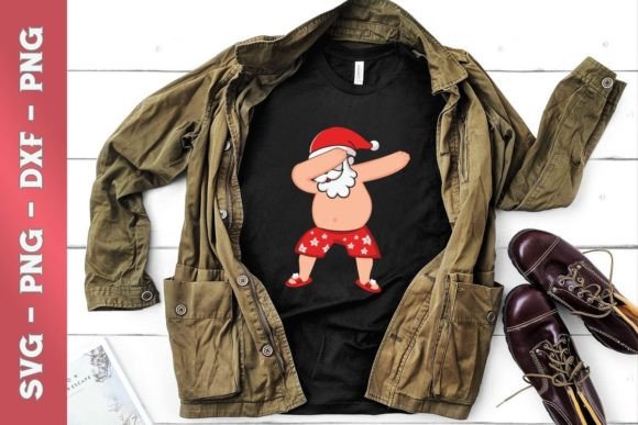 Dabbing Santa Christmas in July Graphics & T-Shirt Designs