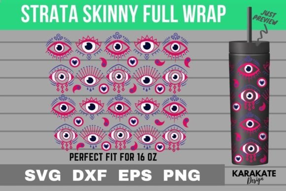 Evil Eyes Lover Strata Skinny Wrap: Graphics for Crafts