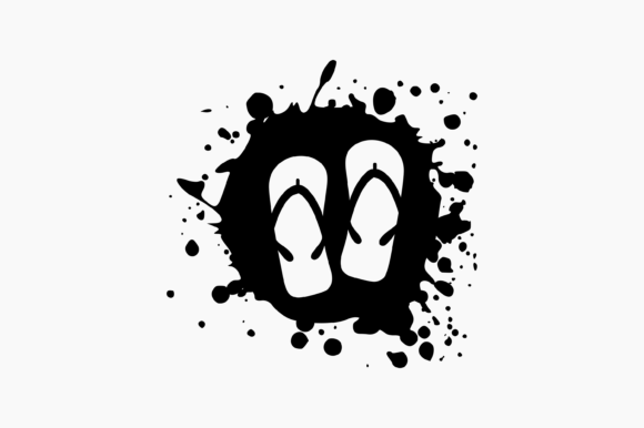 Flip Flops Splat Ink: Playful Graphics for Crafts & Brand Projects