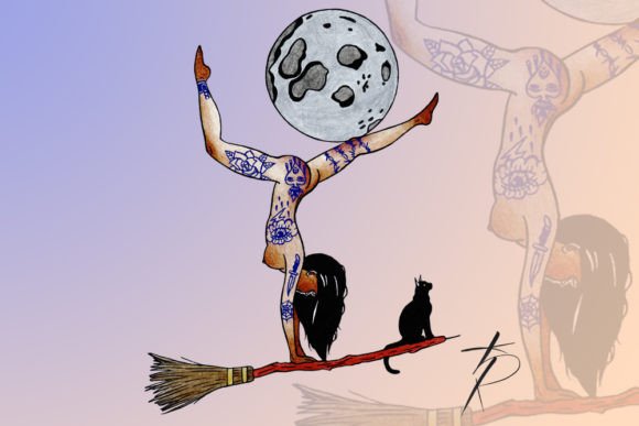 Halloween Witch Illustration: Graphics & Illustrations