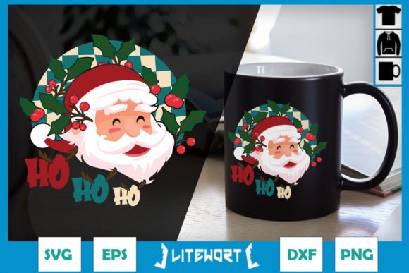 Ho Ho Ho Santa Claus Christmas Graphics for Crafts