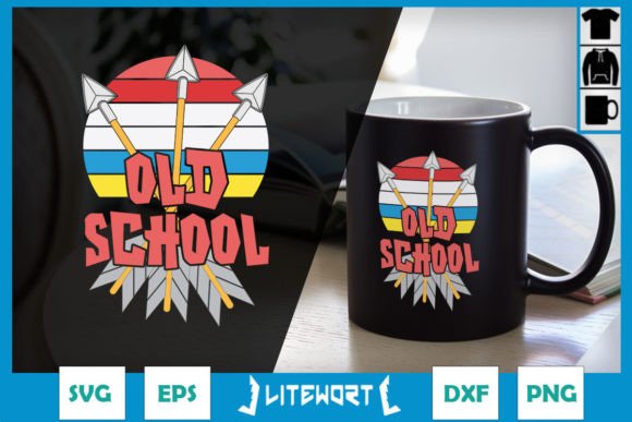 Old School Retro Vintage Archer Graphics for Crafts