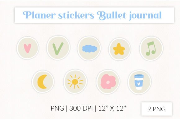 Planner Stickers PNG. Daily Routine — Graphics & Print Templates