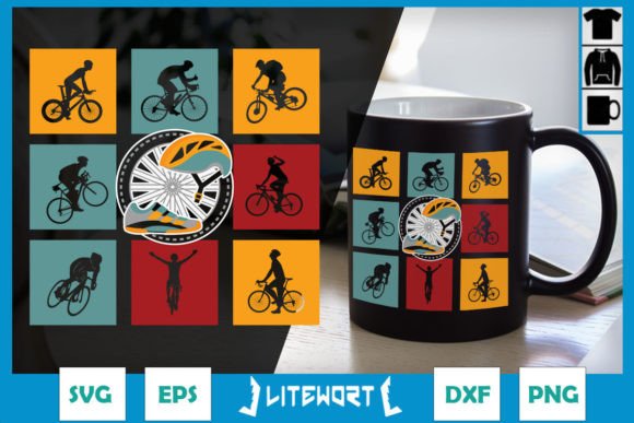Retro Bike Rider Mountainbike Cycling Graphics