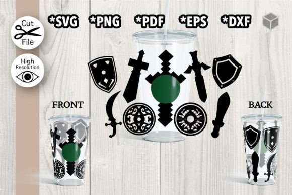 Sword Shield Gamer Graphics & Graphic Templates