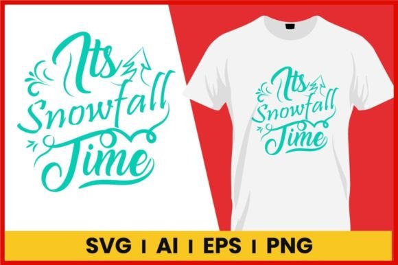 Winter Tshirt Snowfall Christmas Time Sv Graphics